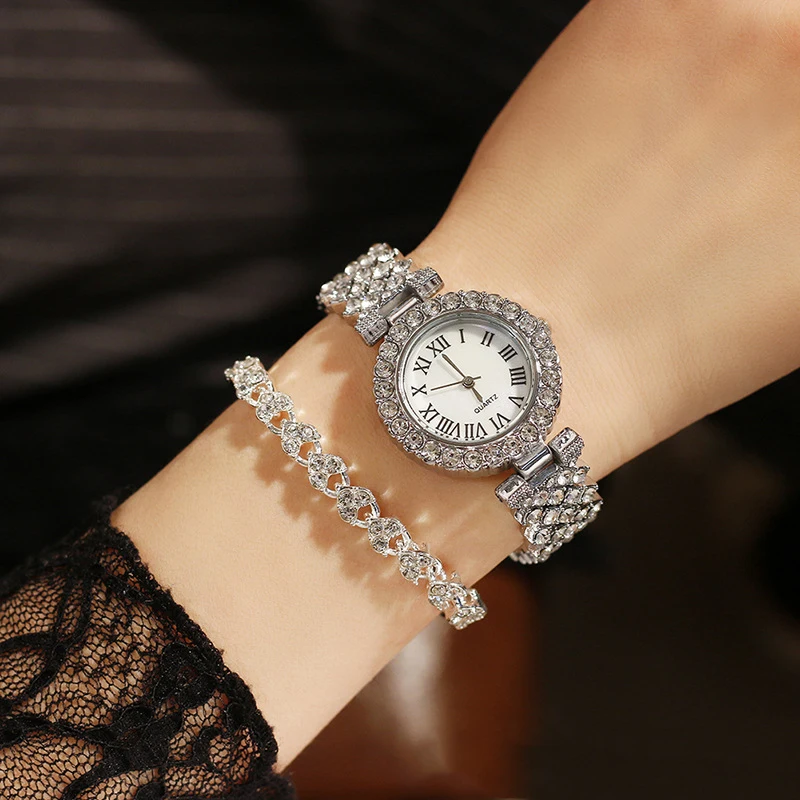 Fashion Simple Ladies Bracelet Watch Gift Set Luxury Diamond Quartz Watch Women Relojes De Mujer Fashion Simple Ladies Bracelet Watch Gift Set Luxury Diamond Quartz Watch Women Relojes De Mujer