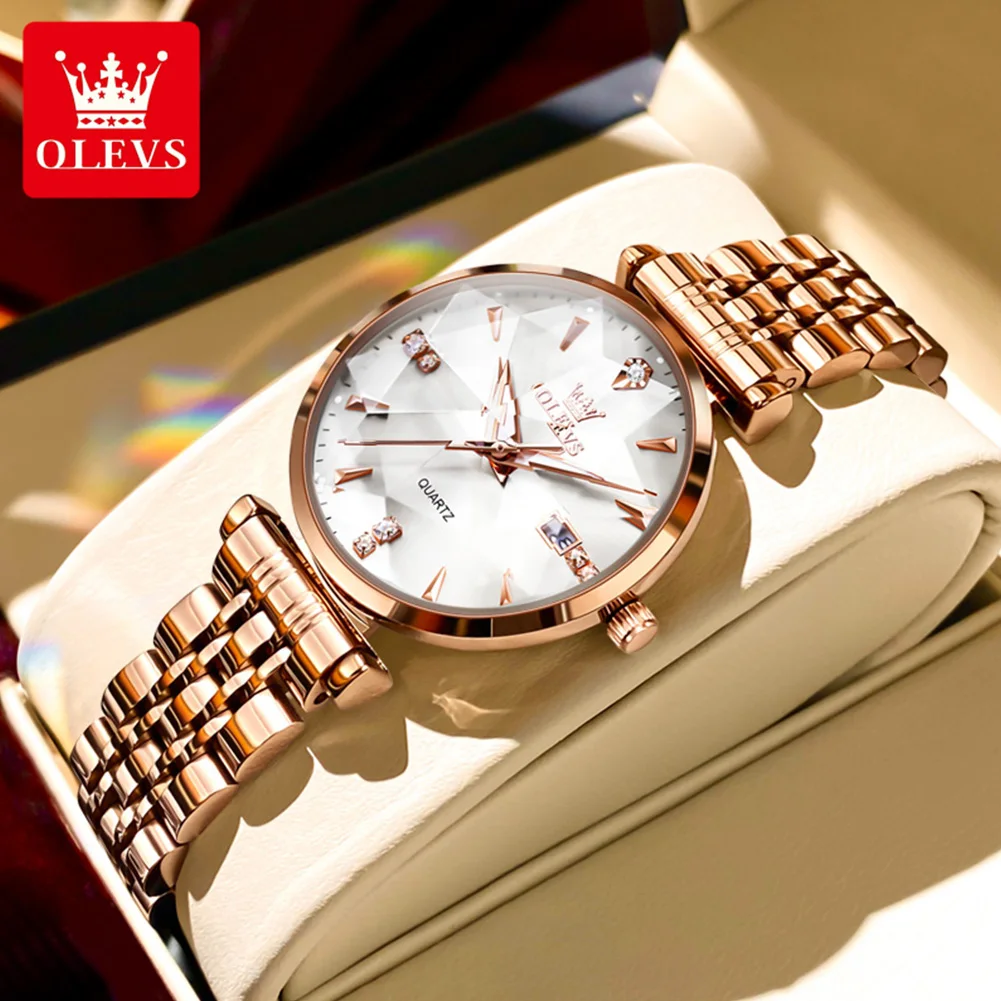 OLEVS 5536 Watch For Women Luxury Jewelry Design Rose Gold Steel Quartz Watches Waterproof Fashion Brand Ladies Watches OLEVS 5536 Watch For Women Luxury Jewelry Design Rose Gold Steel Quartz Watches Waterproof Fashion Brand Ladies Watches