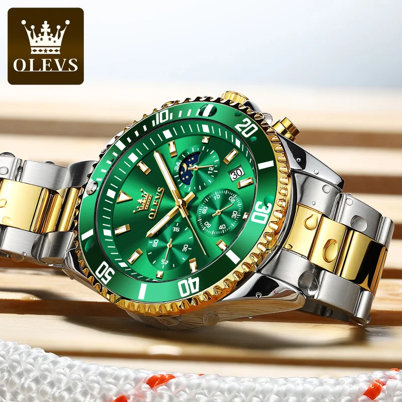 OLEVS 2870 OEM Luxury Mens Watches Sports Chronograph Waterproof Analog Date Quartz Men wristwatch