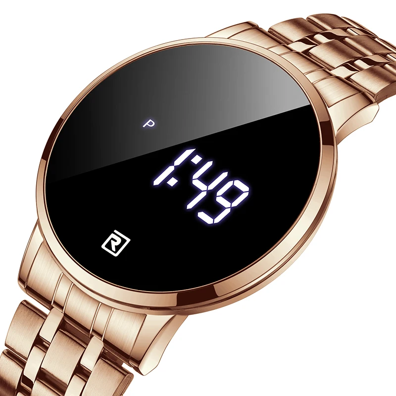 Reward Best quality Stylish LED digital watches China manufacture wholesale Alloy led watch touch screen montre pour homme