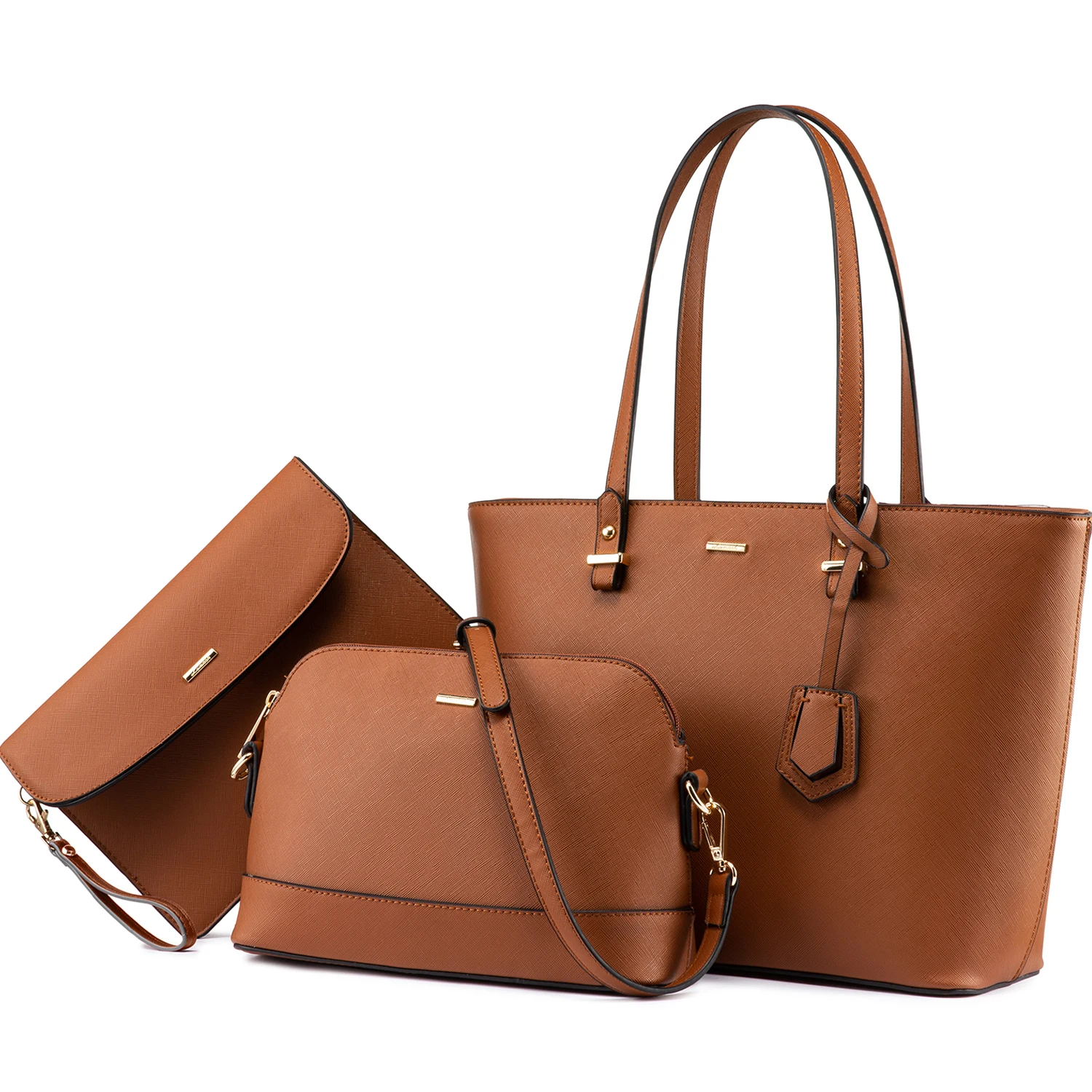 LOVEVOOK 2023 Designer PU Leather Ladies Shoulder Hand bag 3 pcs Luxury Purse and Handbags Set Large Cute Women Tote Bags LOVEVOOK 2023 Designer PU Leather Ladies Shoulder Hand bag 3 pcs Luxury Purse and Handbags Set Large Cute Women Tote Bags