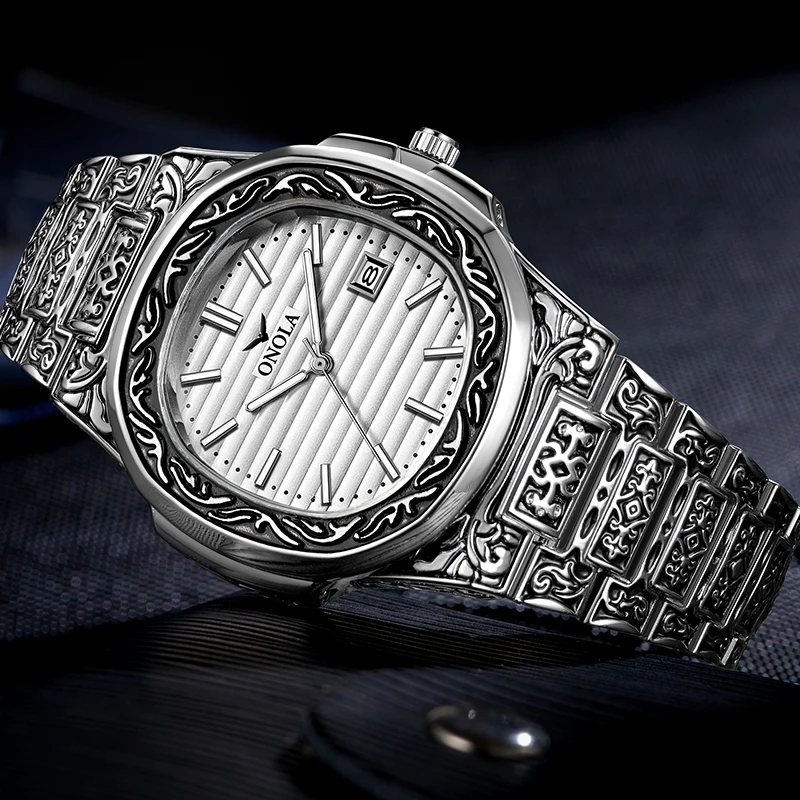 Luxury Gold Watches For Men ONOLA Business Retro Steel Strip Waterproof Muslim Quartz Watch Factory wholesale watches n ON3808 Luxury Gold Watches For Men ONOLA Business Retro Steel Strip Waterproof Muslim Quartz Watch Factory wholesale watches n ON3808