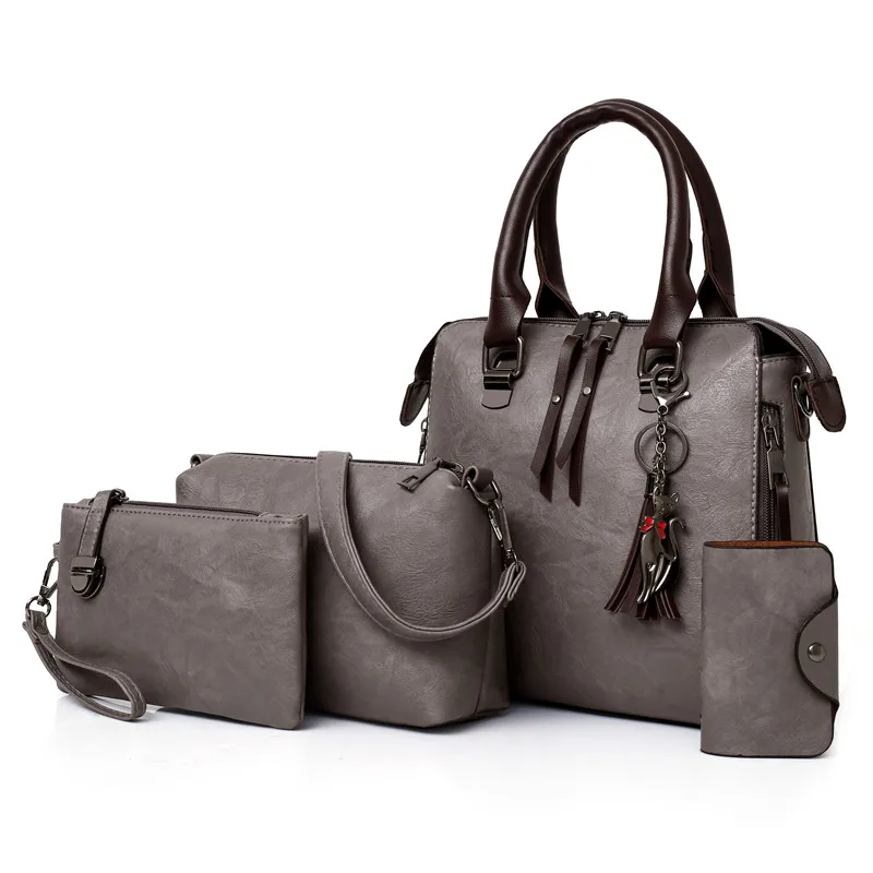 Hot Selling Luxury Women Bag Handbags PU Leather Handbag Lady 4 Pieces One Set Shoulder Bags Designer Tote Bag Hot Selling Luxury Women Bag Handbags PU Leather Handbag Lady 4 Pieces One Set Shoulder Bags Designer Tote Bag
