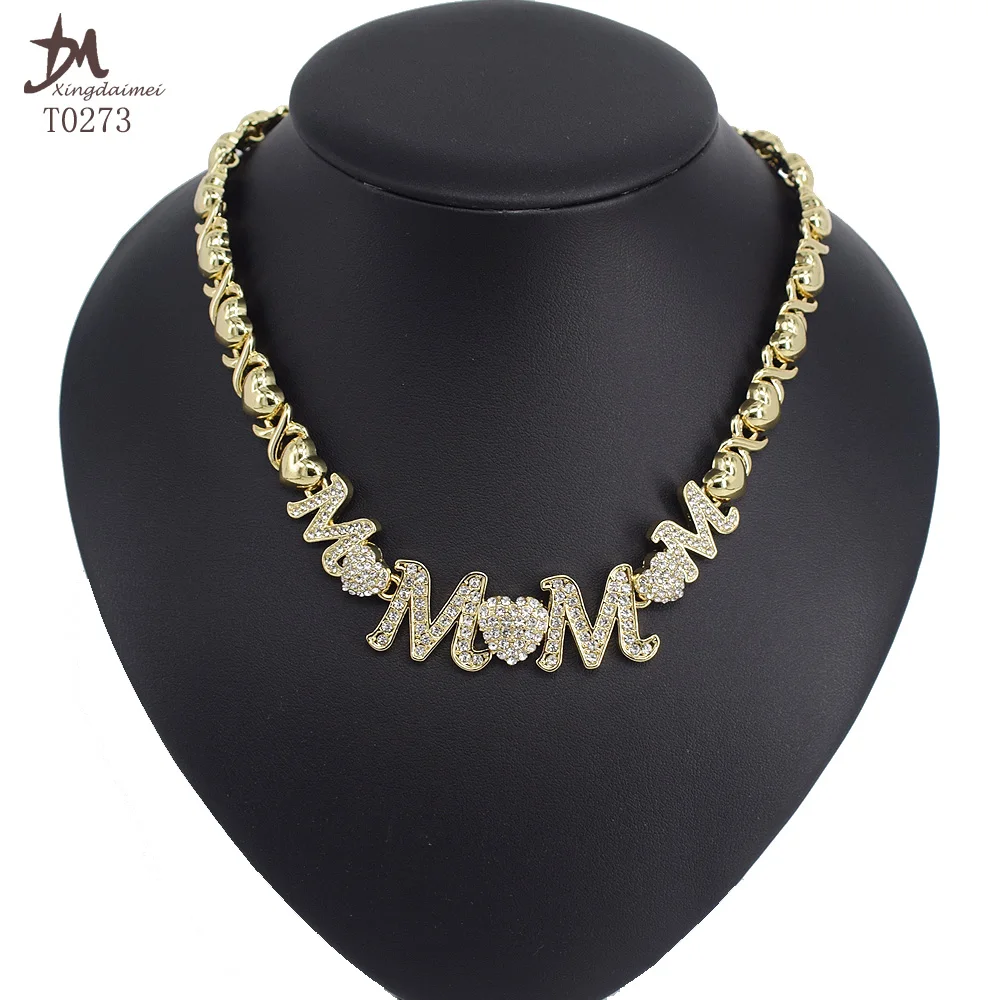 T0273 Mother's Day gift high quality 18K gold-plated MOM jewelry set