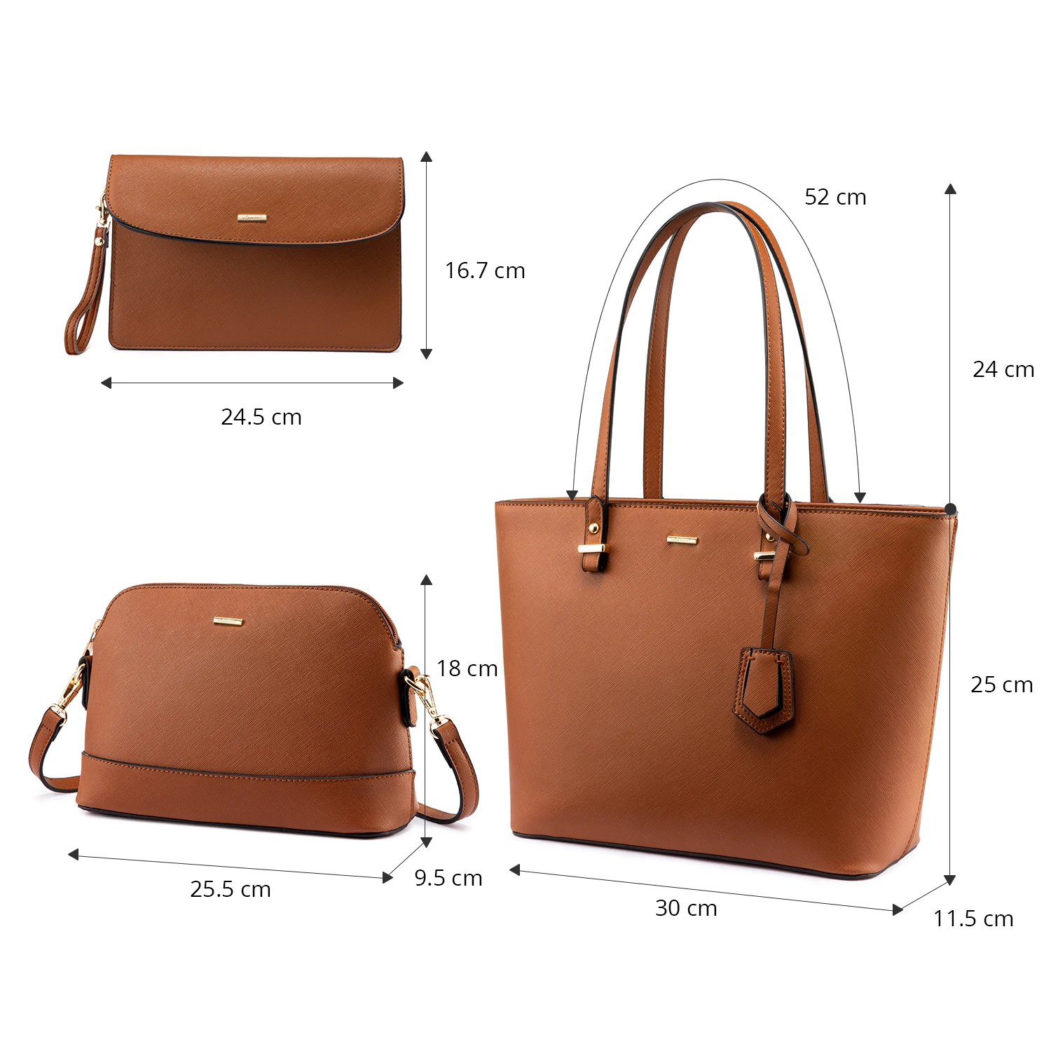 LOVEVOOK 2023 Designer PU Leather Ladies Shoulder Hand bag 3 pcs Luxury Purse and Handbags Set Large Cute Women Tote Bags LOVEVOOK 2023 Designer PU Leather Ladies Shoulder Hand bag 3 pcs Luxury Purse and Handbags Set Large Cute Women Tote Bags