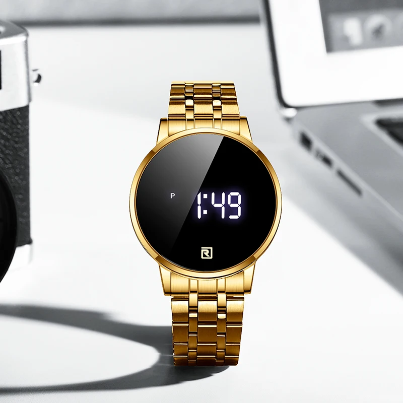 Reward Best quality Stylish LED digital watches China manufacture wholesale Alloy led watch touch screen montre pour homme