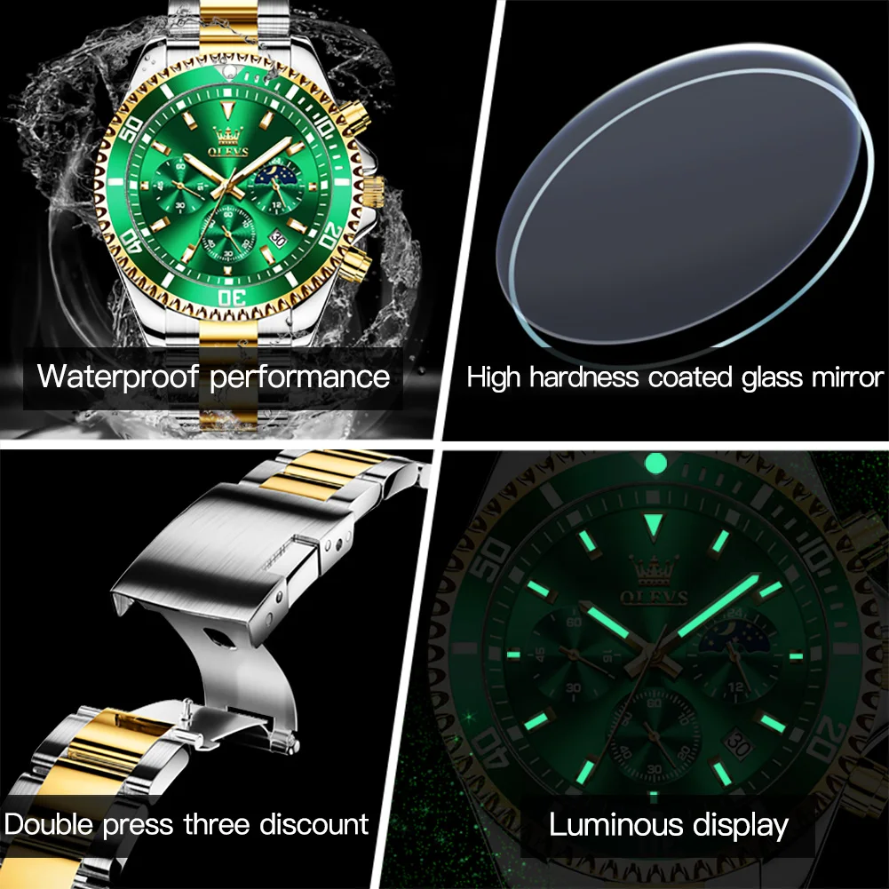OLEVS 2870 OEM Luxury Mens Watches Sports Chronograph Waterproof Analog Date Quartz Men wristwatch OLEVS 2870 OEM Luxury Mens Watches Sports Chronograph Waterproof Analog Date Quartz Men wristwatch