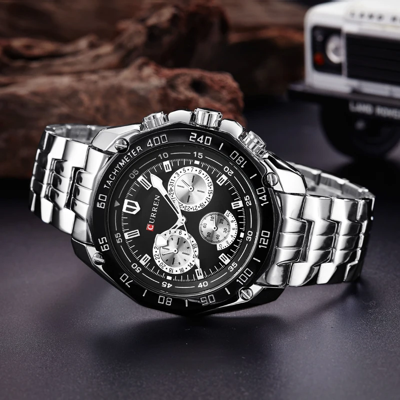 CURREN 8077 High Quality Men Quartz Movement Watch Stainless Steel Strap Wristwatch Fashion Business Sports Style Wrist Watches CURREN 8077 High Quality Men Quartz Movement Watch Stainless Steel Strap Wristwatch Fashion Business Sports Style Wrist Watches