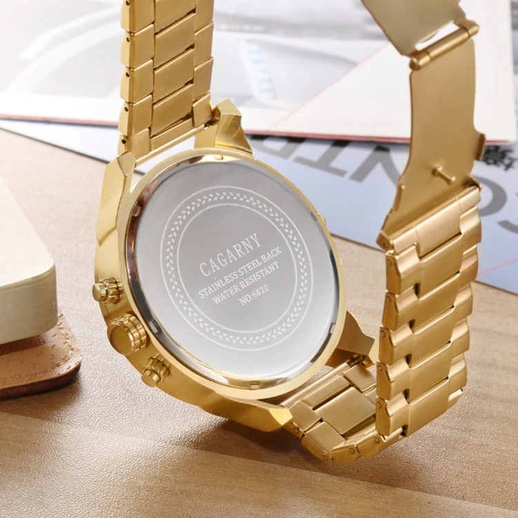 Hot Sale Watch Producer Case Business Strap Bracelet Stainless Steel Quartz Chronograph Watch Men Wrist