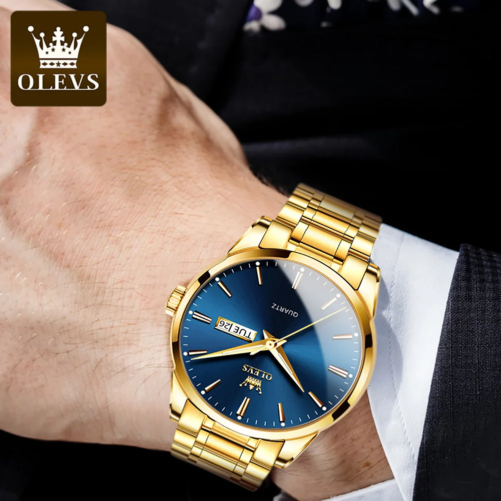 OLEVS 6898 Men's Classic Watch Men's Business Casual Chronograph OEM Logo Watch Quartz WristWatch OLEVS 6898 Men's Classic Watch Men's Business Casual Chronograph OEM Logo Watch Quartz WristWatch