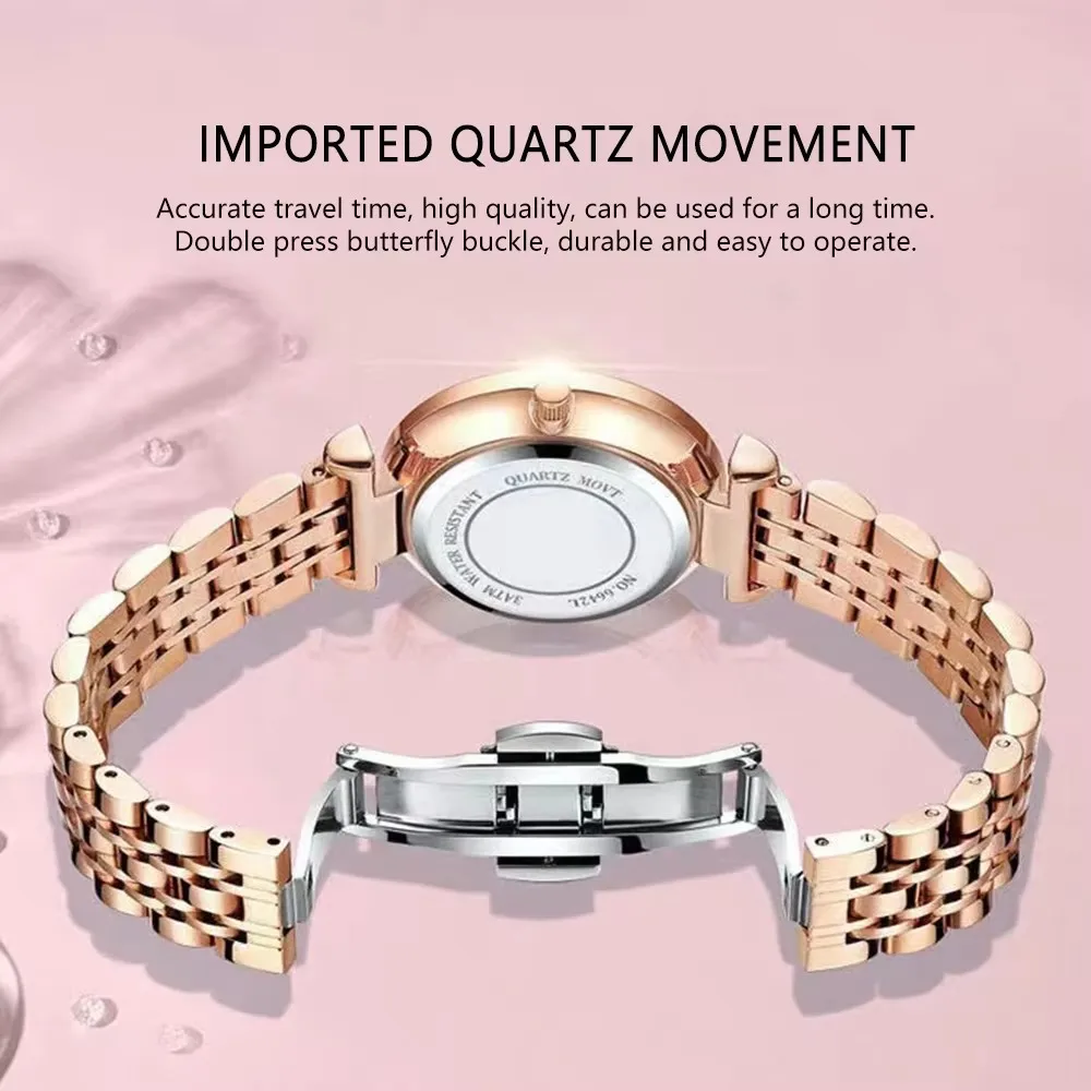 Poedagar 719 Luxury Watch Steel Quartz Waterproof Wristwatch Fashion Diamond Lady Watch Rose Gold Stainless Steel For Women Poedagar 719 Luxury Watch Steel Quartz Waterproof Wristwatch Fashion Diamond Lady Watch Rose Gold Stainless Steel For Women