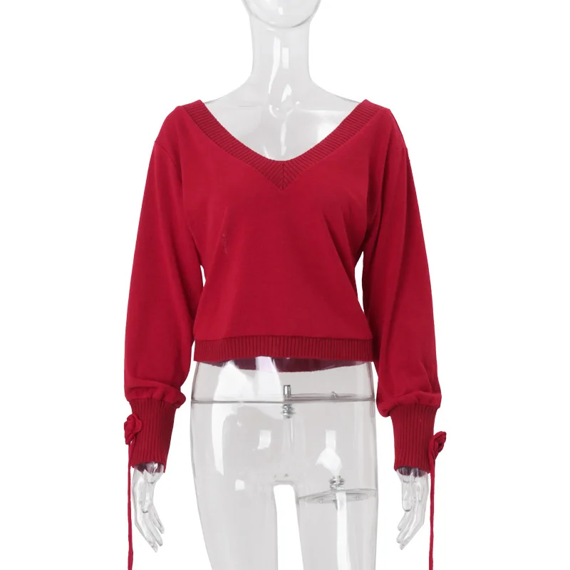 Off Shoulder Knitted Pullover Women Solid Color Casual Long Sleeve Sweaters 2024 Spring New Female Fashion Loose Tops Jumper Off Shoulder Knitted Pullover Women Solid Color Casual Long Sleeve Sweaters 2024 Spring New Female Fashion Loose Tops Jumper