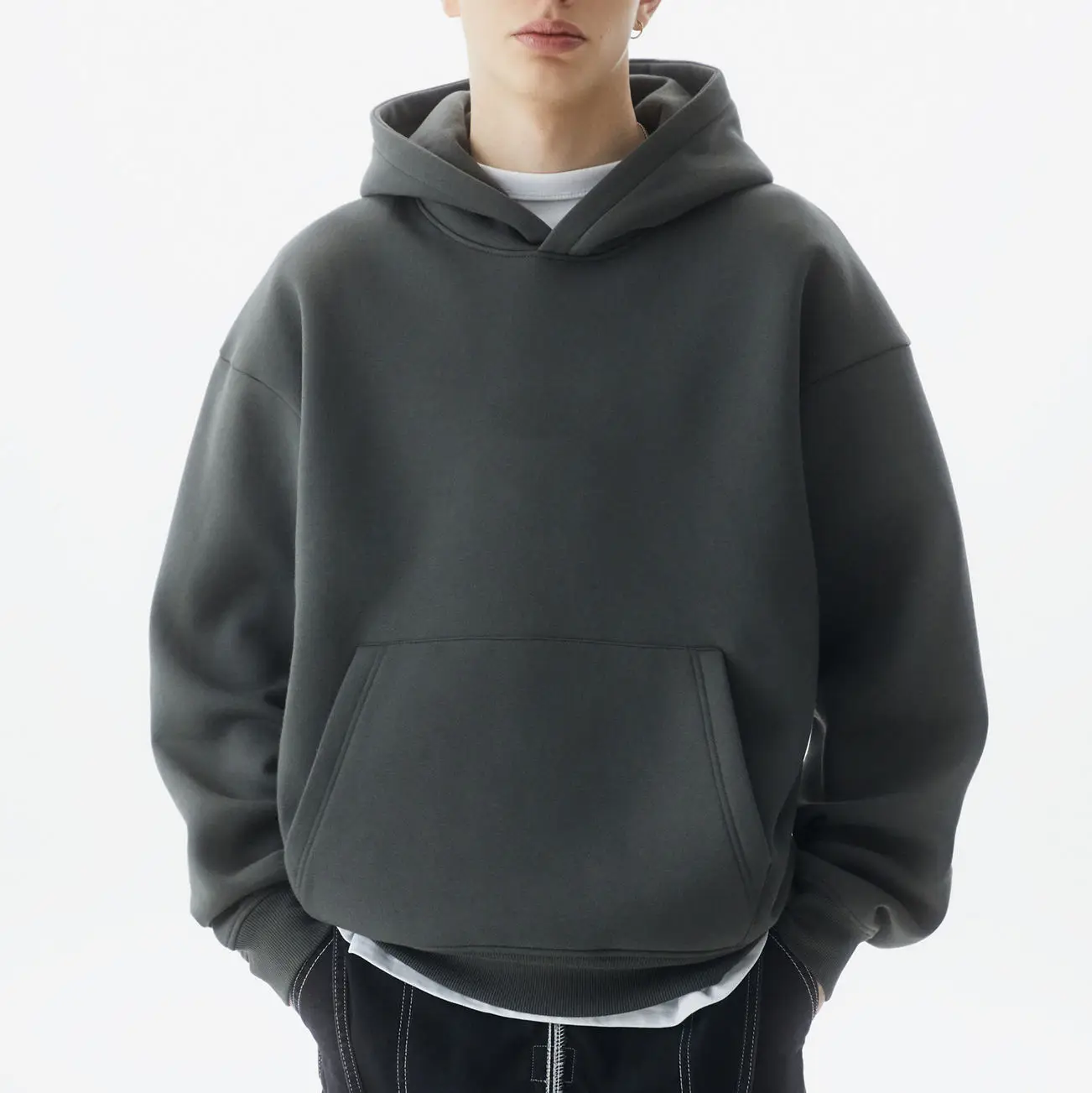 Autumn and winter wholesale plain blank 350 grams oversize pullover men's winter fleece hoodie fleece hooded sweater Autumn and winter wholesale plain blank 350 grams oversize pullover men's winter fleece hoodie fleece hooded sweater