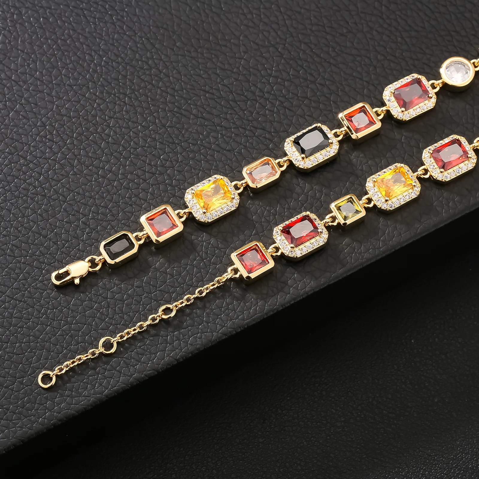 Sparkly Multi Gemstone Choker Chain 18K Real Gold Plated Brass Jewelry 10MM Colorful CZ Rainbow Gem Stone Necklace for Women Men Sparkly Multi Gemstone Choker Chain 18K Real Gold Plated Brass Jewelry 10MM Colorful CZ Rainbow Gem Stone Necklace for Women Men