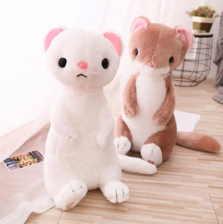 ferrets stuffed animals Cute Sitting Weasel peluche Plush pluszaki Toys Cute Ferret Doll Cute Child Comforting Dolls soft baby