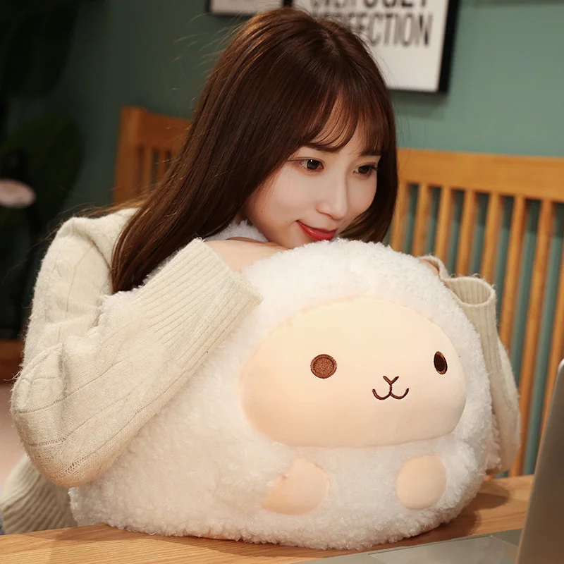 Stuffed Animal Pillow Cartoon Round Ball Sheep Plush Toy Lovely Kids Birthyday Gift Stuffed Animal Pillow Cartoon Round Ball Sheep Plush Toy Lovely Kids Birthyday Gift