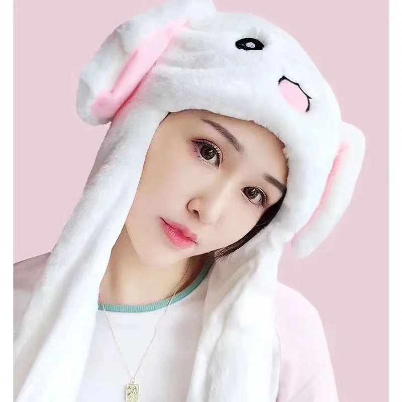 Cartoon Bunny Ear Move Hat Jumping up Toys Rabbit Girls Animal Plush Costume Cosplay Cap Kids Party for Adult Funny Anime Hat Cartoon Bunny Ear Move Hat Jumping up Toys Rabbit Girls Animal Plush Costume Cosplay Cap Kids Party for Adult Funny Anime Hat