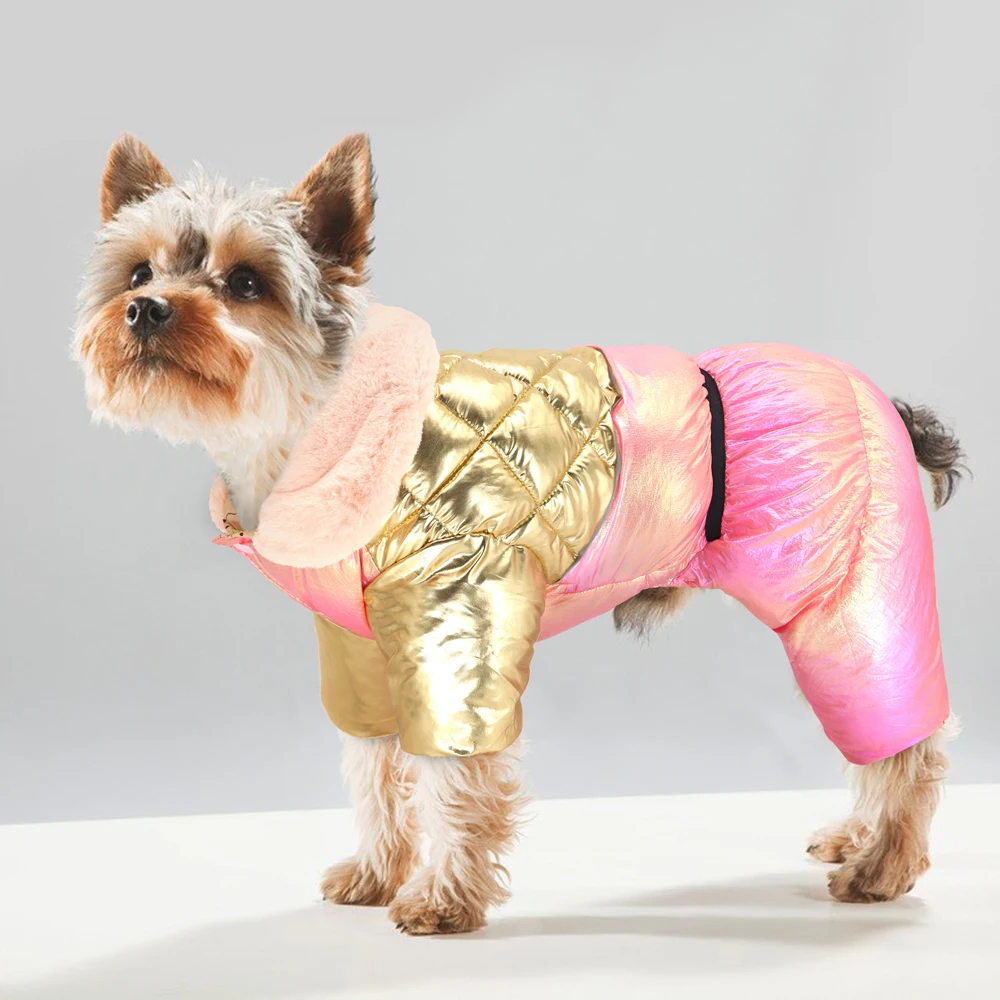 Winter Dog Jumpsuit Waterproof Clothes Snowsuit for Dogs Thick Warm Pet Clothing Downjacket Coat With Fur Collar Chihuahua Pug Winter Dog Jumpsuit Waterproof Clothes Snowsuit for Dogs Thick Warm Pet Clothing Downjacket Coat With Fur Collar Chihuahua Pug