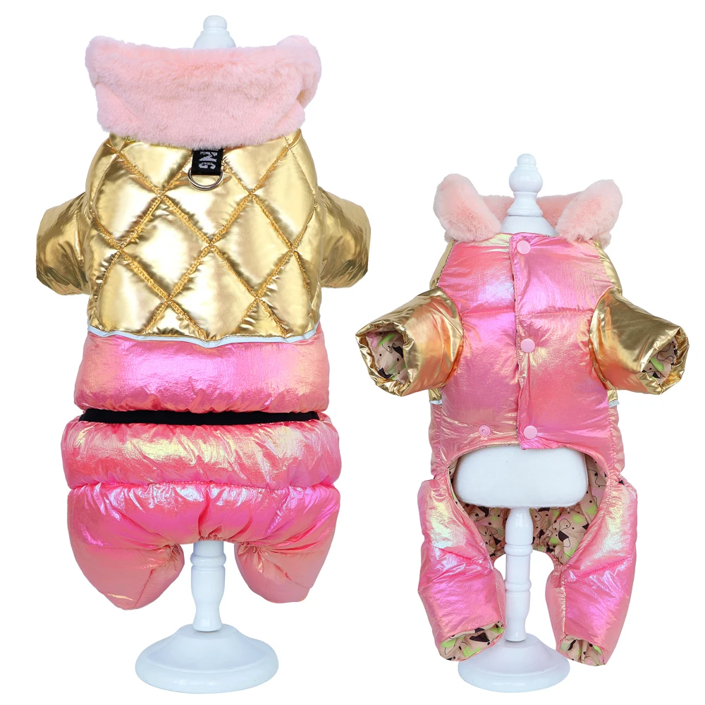 Winter Dog Jumpsuit Waterproof Clothes Snowsuit for Dogs Thick Warm Pet Clothing Downjacket Coat With Fur Collar Chihuahua Pug Winter Dog Jumpsuit Waterproof Clothes Snowsuit for Dogs Thick Warm Pet Clothing Downjacket Coat With Fur Collar Chihuahua Pug
