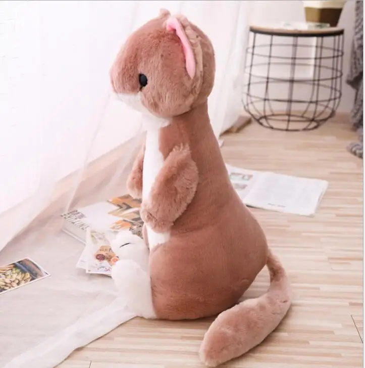 ferrets stuffed animals Cute Sitting Weasel peluche Plush pluszaki Toys Cute Ferret Doll Cute Child Comforting Dolls soft baby