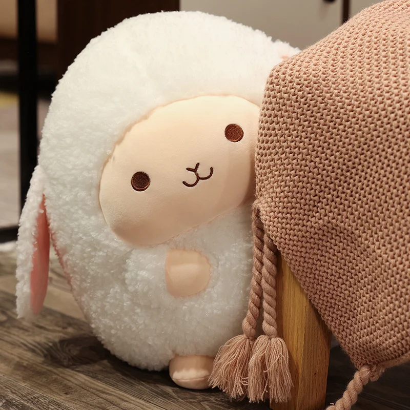Stuffed Animal Pillow Cartoon Round Ball Sheep Plush Toy Lovely Kids Birthyday Gift Stuffed Animal Pillow Cartoon Round Ball Sheep Plush Toy Lovely Kids Birthyday Gift