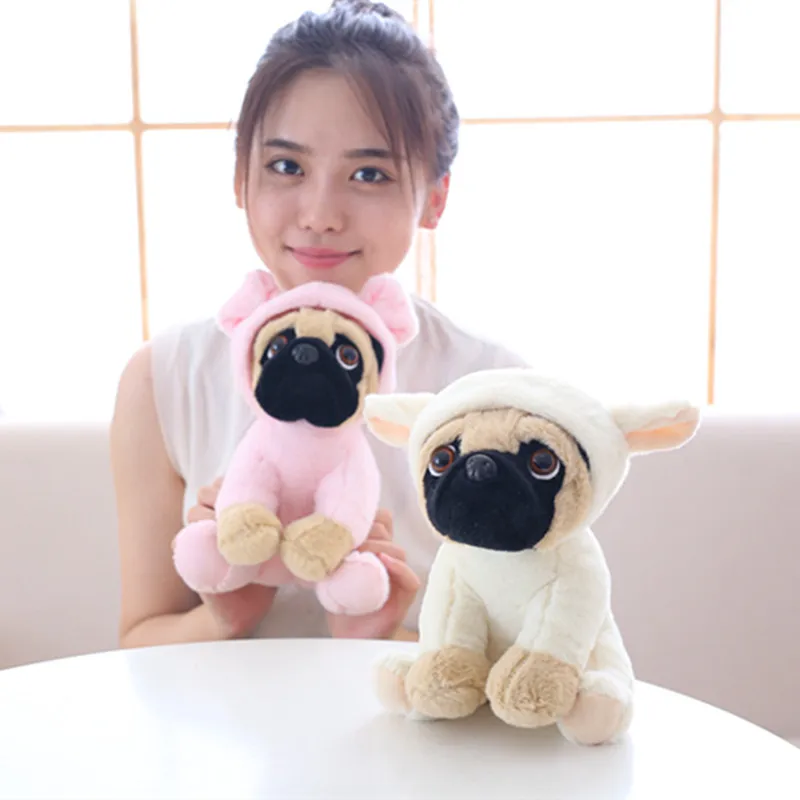 Stuffed Simulation Dogs Plush Sharpei Pug Lovely Puppy Pet Toy Plush Animal Toy Children Kids Birthday Christmas Gifts