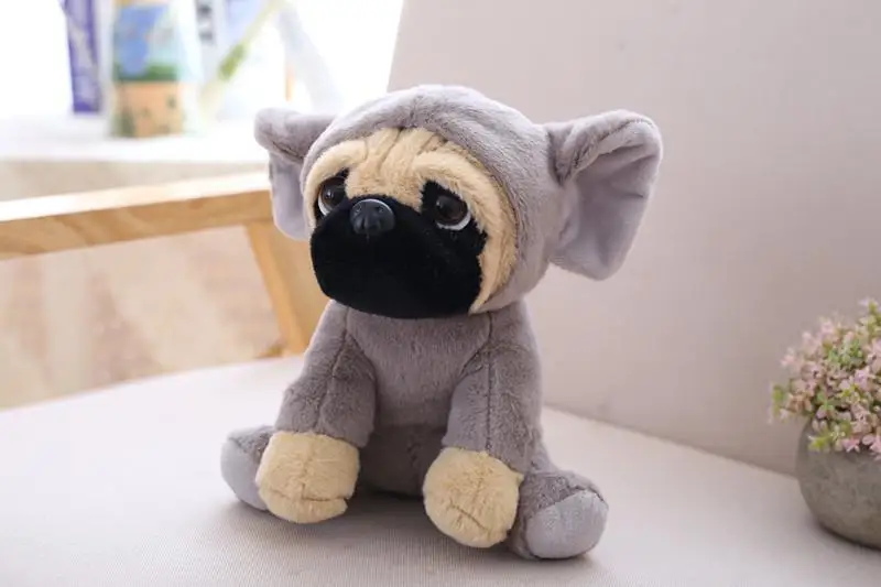 Stuffed Simulation Dogs Plush Sharpei Pug Lovely Puppy Pet Toy Plush Animal Toy Children Kids Birthday Christmas Gifts