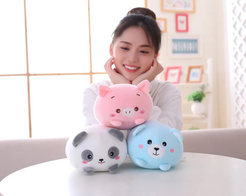 Animal Sweet Dinosaur Pig Cat Bear Plush Toy Soft Cartoon Panda Hamster Elephant Deer Stuffed Doll Baby Pillow Gift Animal Sweet Dinosaur Pig Cat Bear Plush Toy Soft Cartoon Panda Hamster Elephant Deer Stuffed Doll Baby Pillow Gift