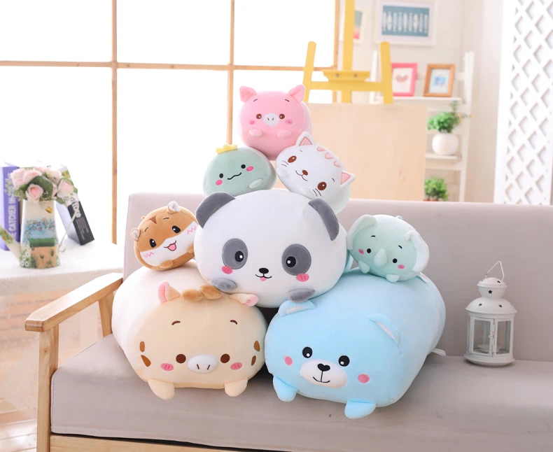 Animal Sweet Dinosaur Pig Cat Bear Plush Toy Soft Cartoon Panda Hamster Elephant Deer Stuffed Doll Baby Pillow Gift Animal Sweet Dinosaur Pig Cat Bear Plush Toy Soft Cartoon Panda Hamster Elephant Deer Stuffed Doll Baby Pillow Gift