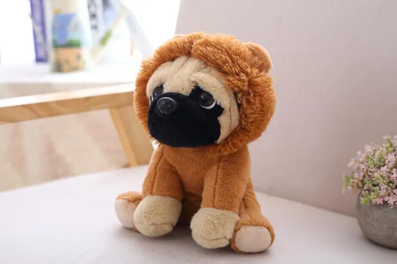 Stuffed Simulation Dogs Plush Sharpei Pug Lovely Puppy Pet Toy Plush Animal Toy Children Kids Birthday Christmas Gifts