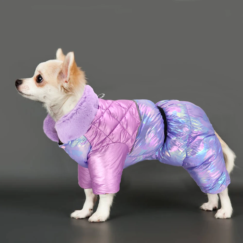 Winter Dog Jumpsuit Waterproof Clothes Snowsuit for Dogs Thick Warm Pet Clothing Downjacket Coat With Fur Collar Chihuahua Pug Winter Dog Jumpsuit Waterproof Clothes Snowsuit for Dogs Thick Warm Pet Clothing Downjacket Coat With Fur Collar Chihuahua Pug