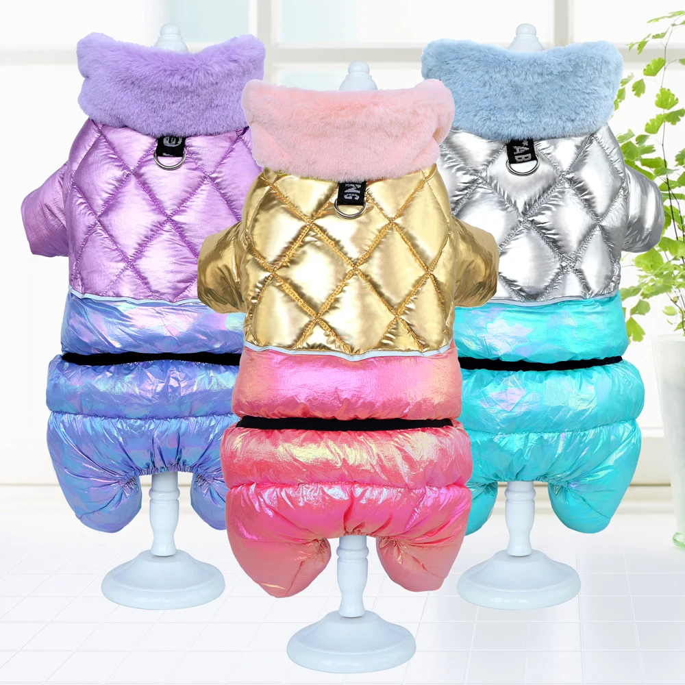 Winter Dog Jumpsuit Waterproof Clothes Snowsuit for Dogs Thick Warm Pet Clothing Downjacket Coat With Fur Collar Chihuahua Pug Winter Dog Jumpsuit Waterproof Clothes Snowsuit for Dogs Thick Warm Pet Clothing Downjacket Coat With Fur Collar Chihuahua Pug