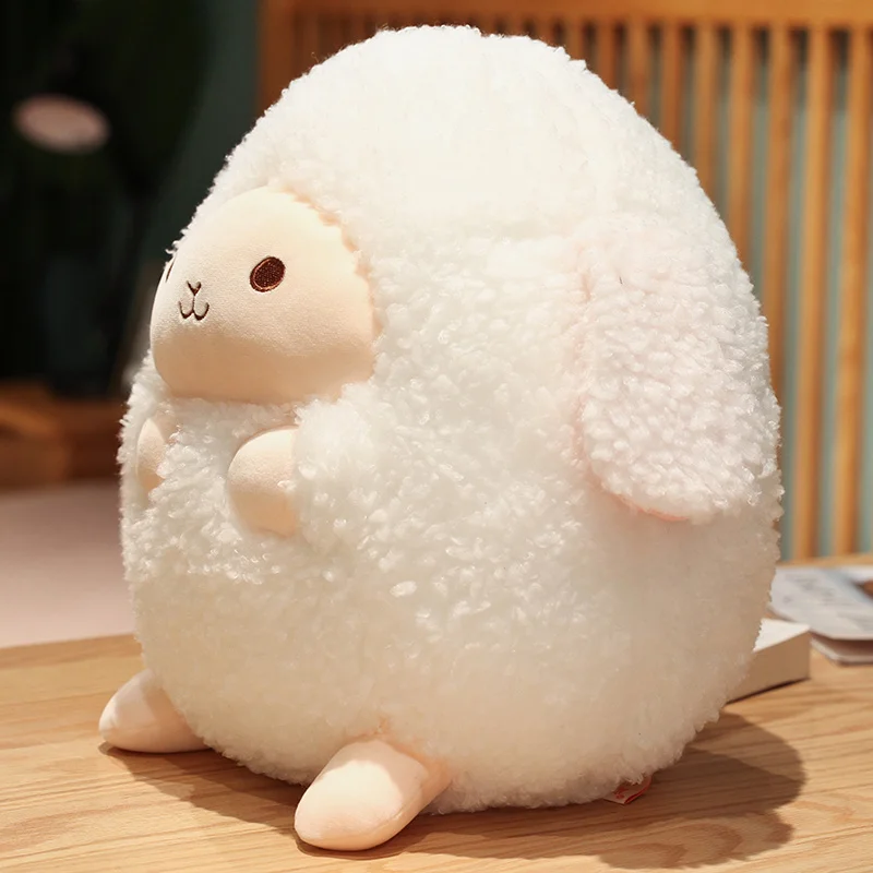 Stuffed Animal Pillow Cartoon Round Ball Sheep Plush Toy Lovely Kids Birthyday Gift Stuffed Animal Pillow Cartoon Round Ball Sheep Plush Toy Lovely Kids Birthyday Gift