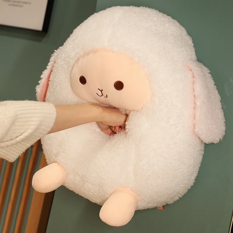 Stuffed Animal Pillow Cartoon Round Ball Sheep Plush Toy Lovely Kids Birthyday Gift Stuffed Animal Pillow Cartoon Round Ball Sheep Plush Toy Lovely Kids Birthyday Gift