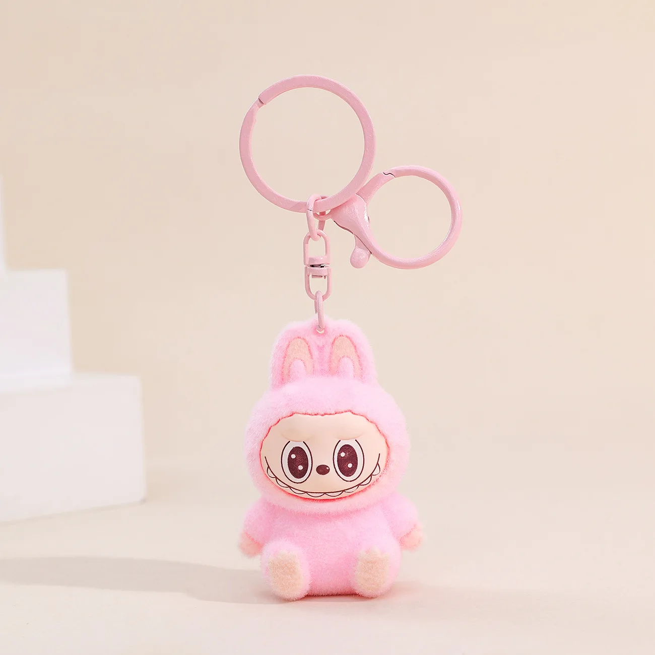 Sitting Labubu Doll Keychain External Implantation Fluff Pvc Toy Phone Ornaments Bag Charms Car Keychain Christmas Gifts Sitting Labubu Doll Keychain External Implantation Fluff Pvc Toy Phone Ornaments Bag Charms Car Keychain Christmas Gifts