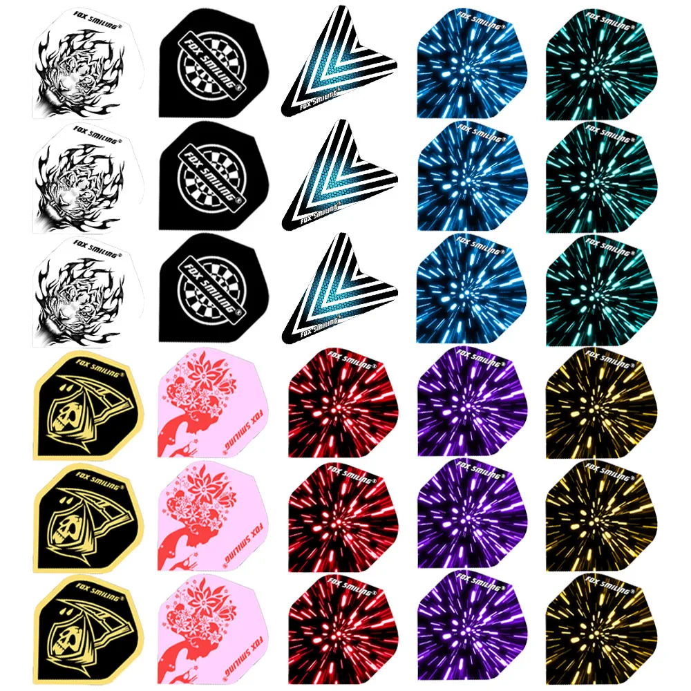 Fox Smiling 30PCS With Very Good Quality Dart Flights PET Darts Flights Professional Dart Accessories  Dardos Feather Leaves