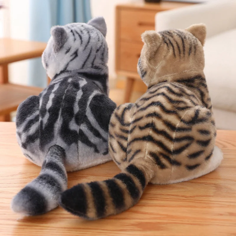 1pc 4 Colors INS Like Real Prone Cat Plush Doll Stuffed Pure Colors Grey White Yellow Kitten Toy Pets Animal Kids Gift 1pc 4 Colors INS Like Real Prone Cat Plush Doll Stuffed Pure Colors Grey White Yellow Kitten Toy Pets Animal Kids Gift