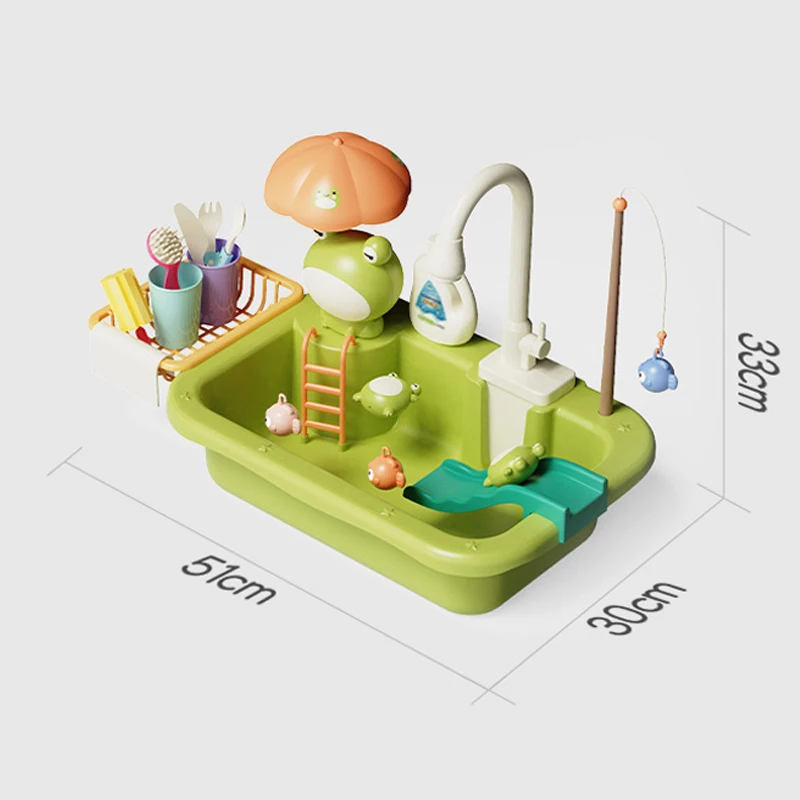 Kids Kitchen Sink Toys Electric Dishwasher Playing Toy With Running Water Pretend Play Food Fishing Toy Role Playing Girls Gift Kids Kitchen Sink Toys Electric Dishwasher Playing Toy With Running Water Pretend Play Food Fishing Toy Role Playing Girls Gift