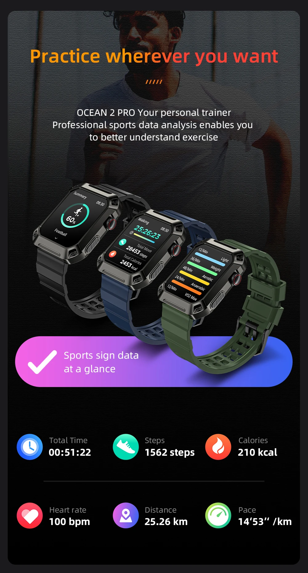 LOKMAT OCEAN 2 Pro Smart Watch Waterproof Bluetooth Calls Smartwatches 1.85 inch Touch Screen Heart Rate Monitor Fitness Tracker LOKMAT OCEAN 2 Pro Smart Watch Waterproof Bluetooth Calls Smartwatches 1.85 inch Touch Screen Heart Rate Monitor Fitness Tracker