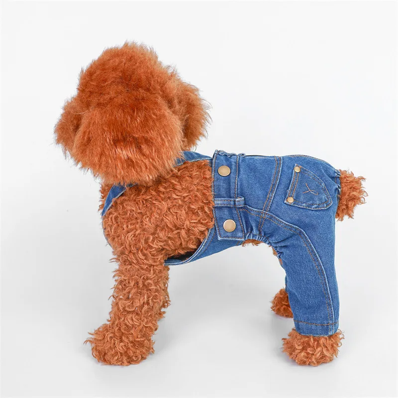 Pet Dog Denim Overalls Spring and Autumn Jumpsuit Overalls Pet Clothes Dog Pants Teddy Puppy Clothes for Small Dogs Pet Dog Denim Overalls Spring and Autumn Jumpsuit Overalls Pet Clothes Dog Pants Teddy Puppy Clothes for Small Dogs