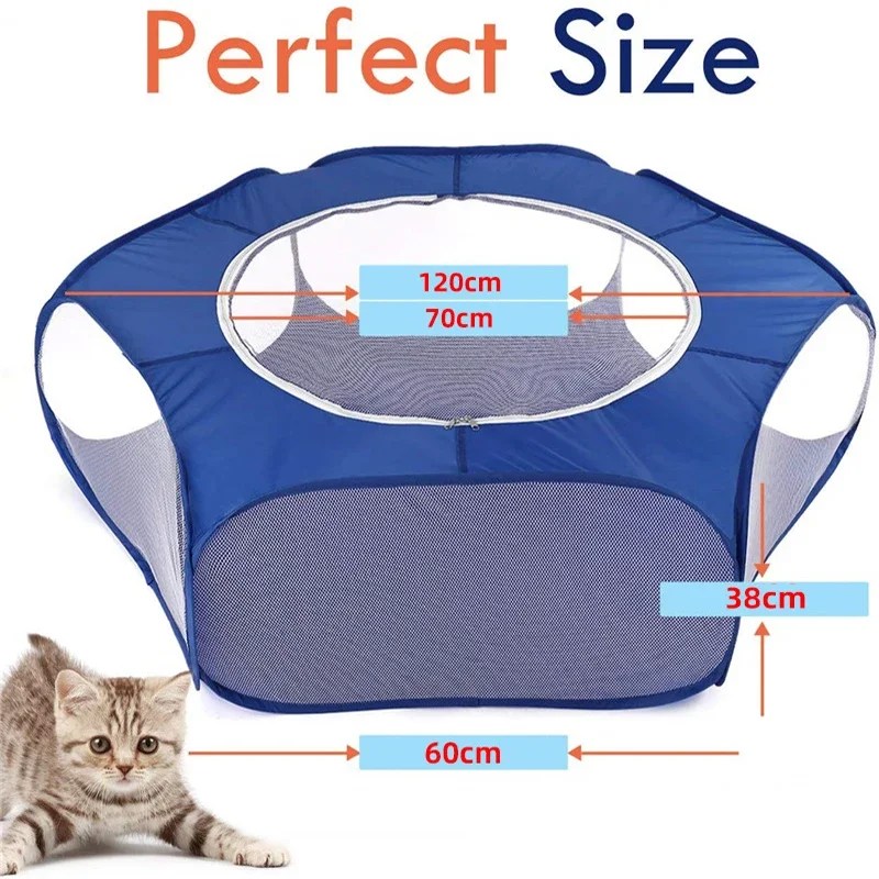 Portable Small Pet Cage Transparent Cat and Dog Cage Tent Pet Playpen Open Folding Yard Fence For Dog Hamster Rabbit Guinea Pig Portable Small Pet Cage Transparent Cat and Dog Cage Tent Pet Playpen Open Folding Yard Fence For Dog Hamster Rabbit Guinea Pig