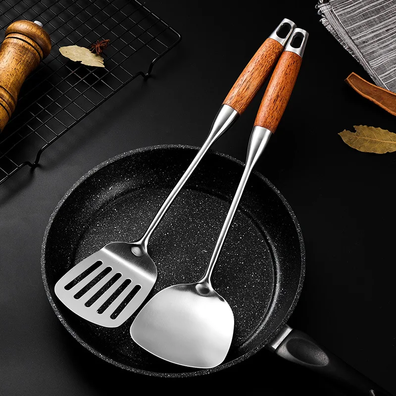 304 Stainless Steel Wood Handle Wide Fried Fish Spatulas Steak Shovel Fish Turner Slotted Beveled Kitchen Cooking Utensils 304 Stainless Steel Wood Handle Wide Fried Fish Spatulas Steak Shovel Fish Turner Slotted Beveled Kitchen Cooking Utensils