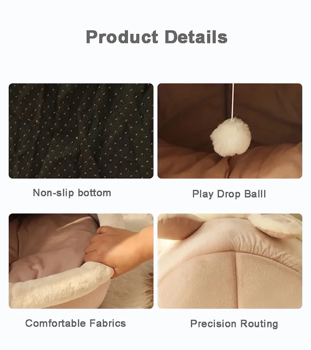 Pet Tent Cave Bed for Cats Small Dogs Self-Warming Cat Tent Bed Cat Hut Comfortable Pet Sleeping Bed Foldable Removable Washable Pet Tent Cave Bed for Cats Small Dogs Self-Warming Cat Tent Bed Cat Hut Comfortable Pet Sleeping Bed Foldable Removable Washable
