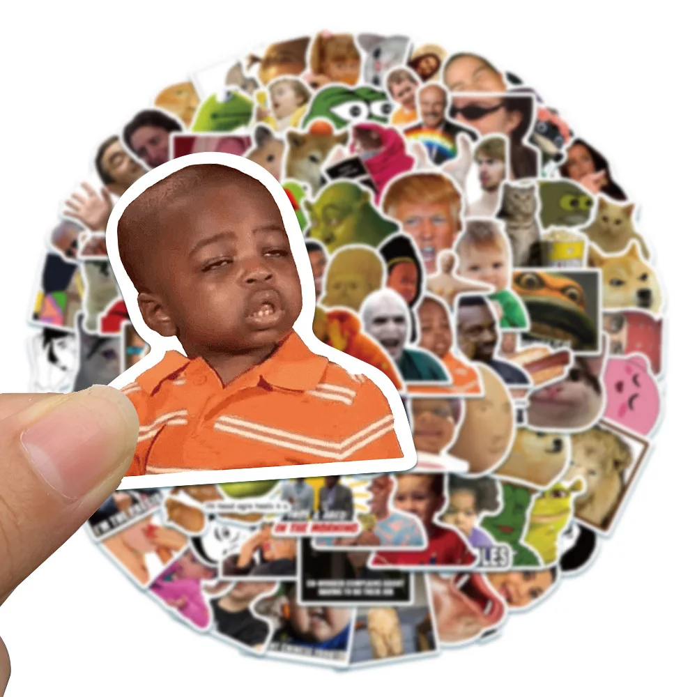 10/30/50/100pcs Funny Meme Stickers Graffiti Decals DIY Scrapbook Laptop Stationary Guitar Suitcase Car Sticker Toy Gift