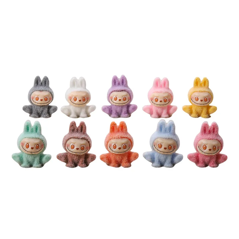 10pcs/Set Mini Yoga Labubu Flocking Doll Cute Toy Desktop Ornaments Cute Handmade Diy Accessories Surprise Gift 10pcs/Set Mini Yoga Labubu Flocking Doll Cute Toy Desktop Ornaments Cute Handmade Diy Accessories Surprise Gift