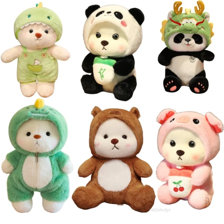 25cm Kawaii Creative Drag Penguin Plush Doll Cotton-Padded Hat Clothes Penguin Plush Toy For Boys And Girls Birthday Gifts