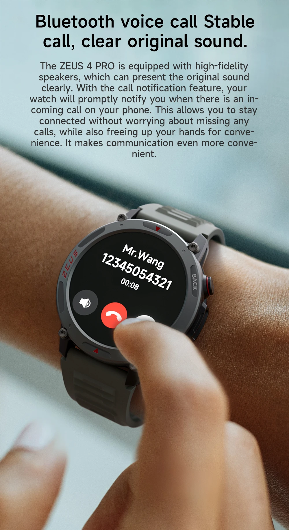 LOKMAT ZEUS 4 PRO Smart Watch 1.43 Amoled Round Screen BT Calls Smartwatches Fitness Tracker Heart Rate Monitor for Smart Phone