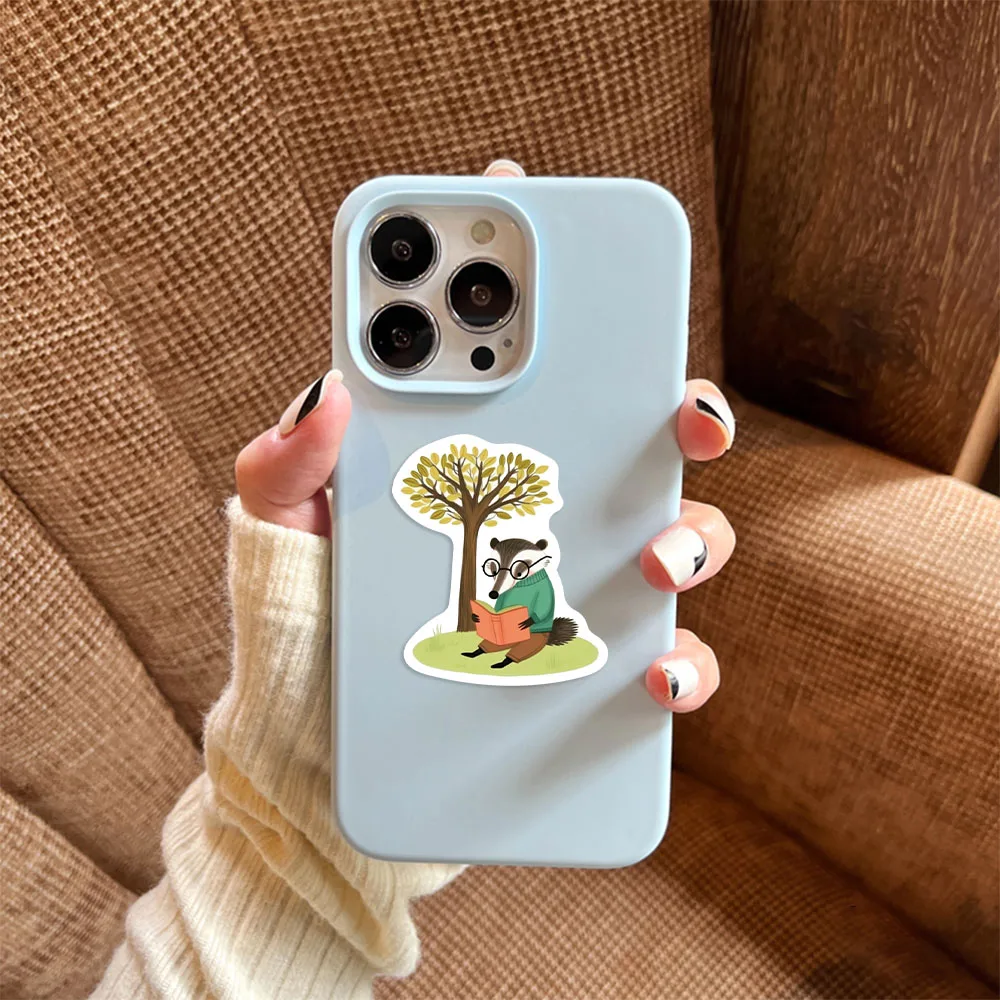 50PCS Animal Bookish Reading Sticker For Scrapbooking Korean Stationery School Supplies Aesthetic Children's Decoration 50PCS Animal Bookish Reading Sticker For Scrapbooking Korean Stationery School Supplies Aesthetic Children's Decoration