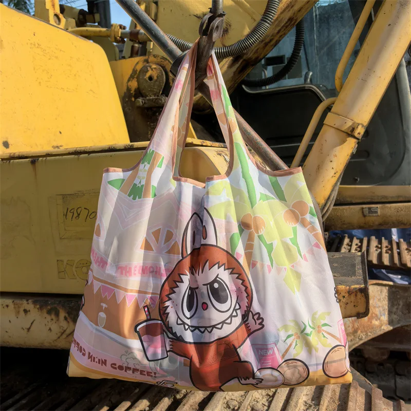 New Labubu Supermarket Shopping Bag Large Capacity Bag Cartoon Portable Cloth Bag Shoulder Bag New Labubu Supermarket Shopping Bag Large Capacity Bag Cartoon Portable Cloth Bag Shoulder Bag