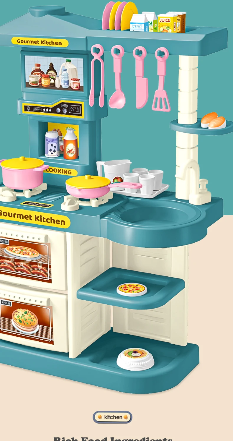 Kids Play Kitchen Accessories, Playset Toys Kitchen Foods Pans Milk Pots Breads Fork for Kid 3+ Boys and Girls Kids Play Kitchen Accessories, Playset Toys Kitchen Foods Pans Milk Pots Breads Fork for Kid 3+ Boys and Girls